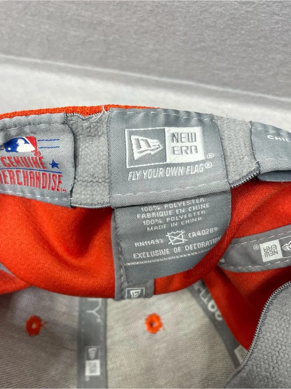 New Era Detroit Tigers 39THIRTY Youth Child Orange Navy Fitted Baseball Hat